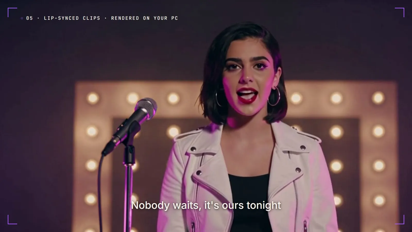A lip-synced clip of the last line, from the choirly trailer